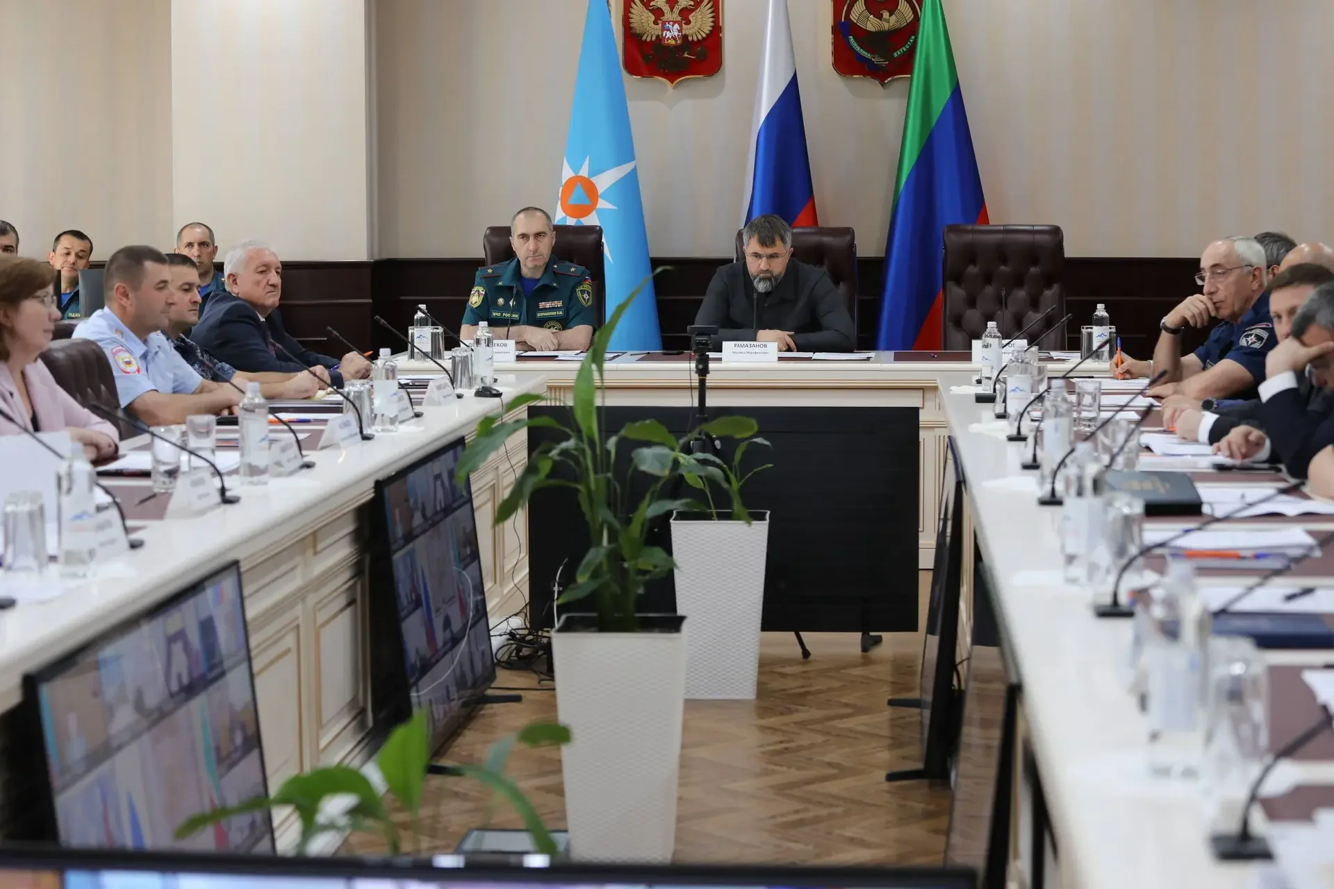Магомед Рамазанов принимает участие в заседании Правкомиссии РФ по ликвидации последствий паводковых вод